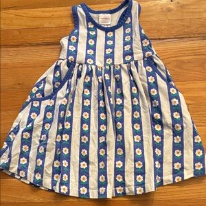 Hanna Andersson Blue and White Floral Kids Dress